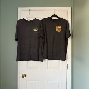 Charcoal Gray Women's Tee with Vibrant Designs